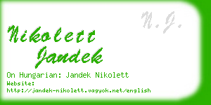 nikolett jandek business card